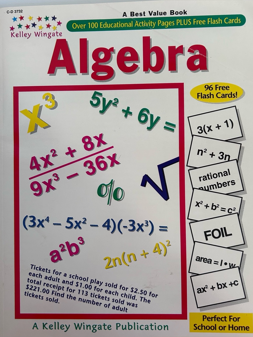 Algebra Educational Workbook by Dawn Talluto Jacobi grade 6-9